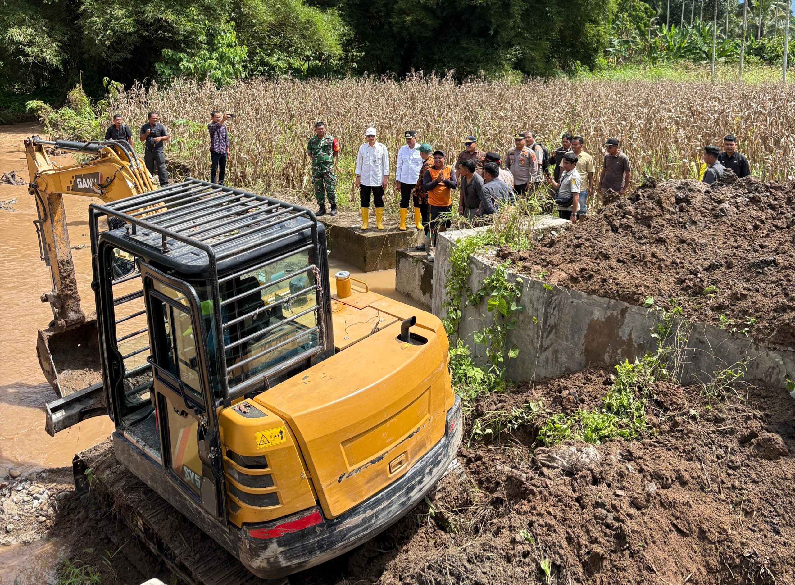 Pasca Bencana, Kementan Gerak Cepat Normalisasi Aek Dakka Dan Aek Namora Di Madina