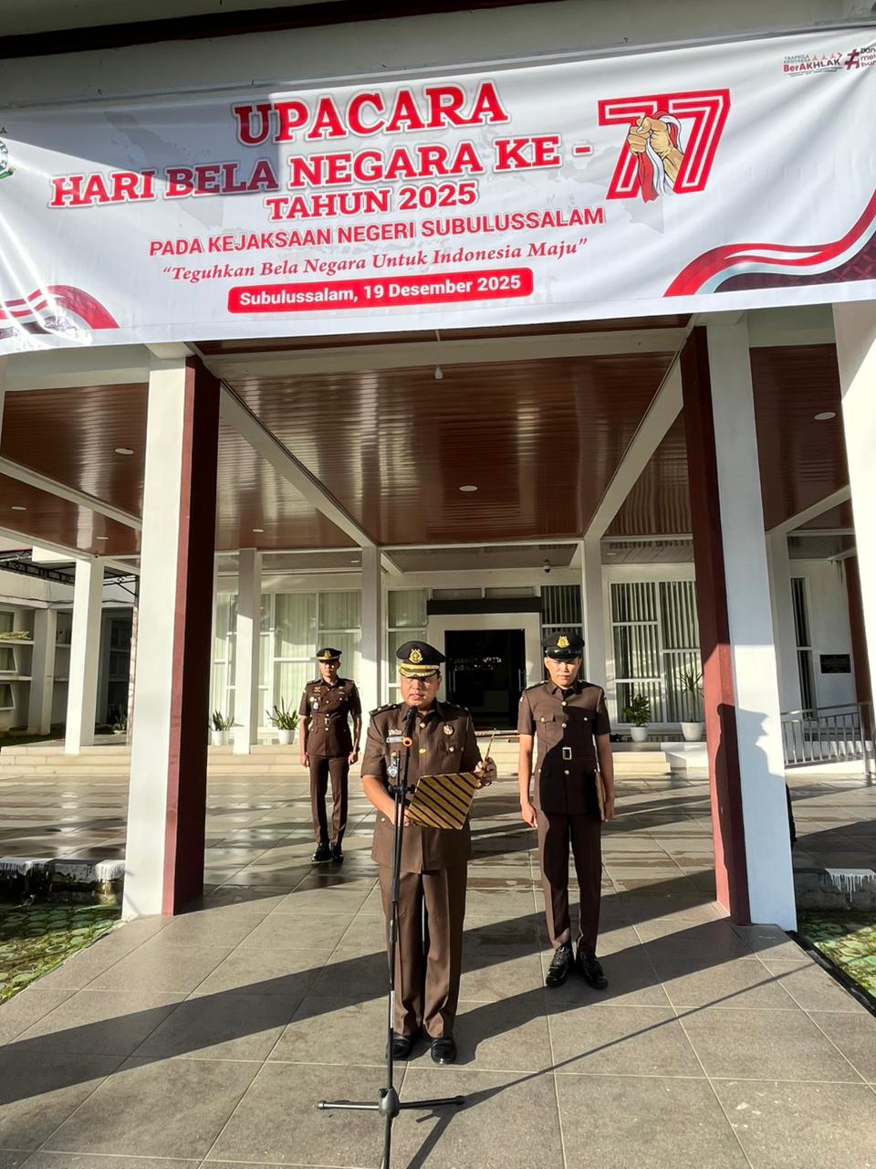 Kejari Subulussalam Gelar Upacara Peringatan Ke-77 Hari Bela Negara