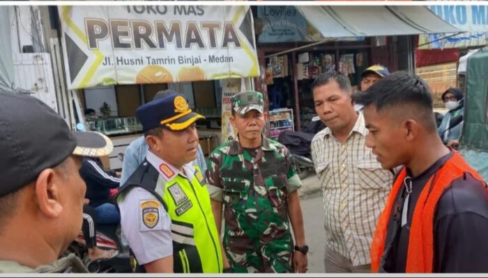 Dinas Perhubungan Kota Binjai Bersinergi Dengan Danramil 01 Dan Polsek Binjai Kota