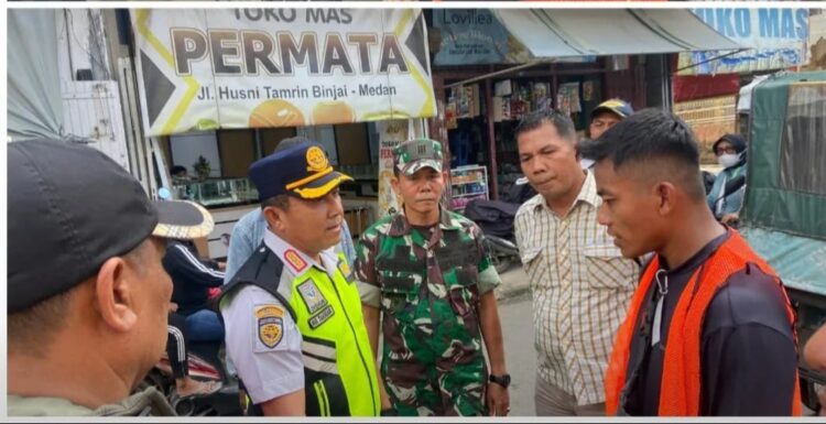 Dinas Perhubungan Kota Binjai Bersinergi Dengan Danramil 01 Dan Polsek Binjai Kota