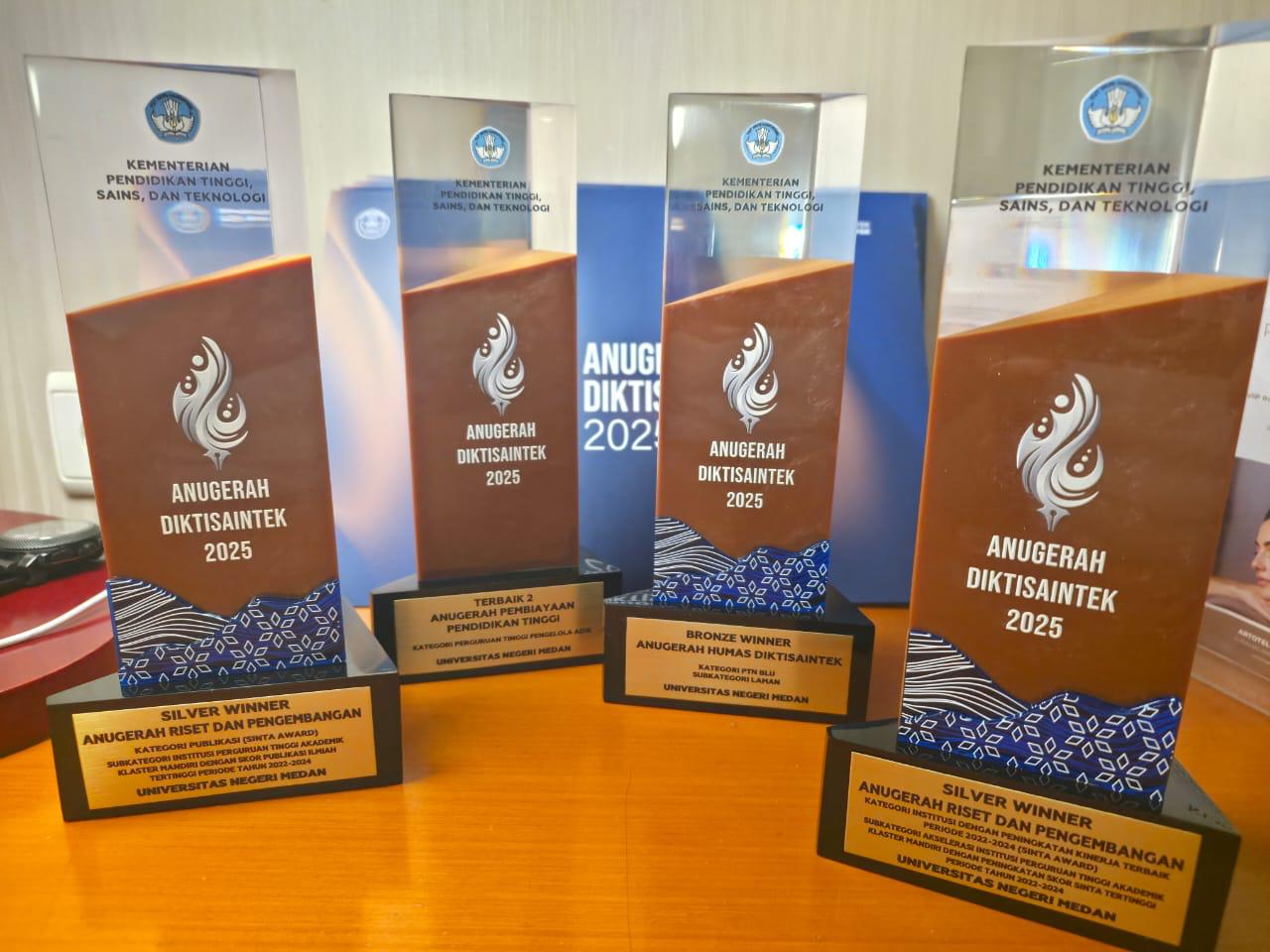 Unimed Raih 4 Medali Anugrah Diktisaintek Tahun 2025