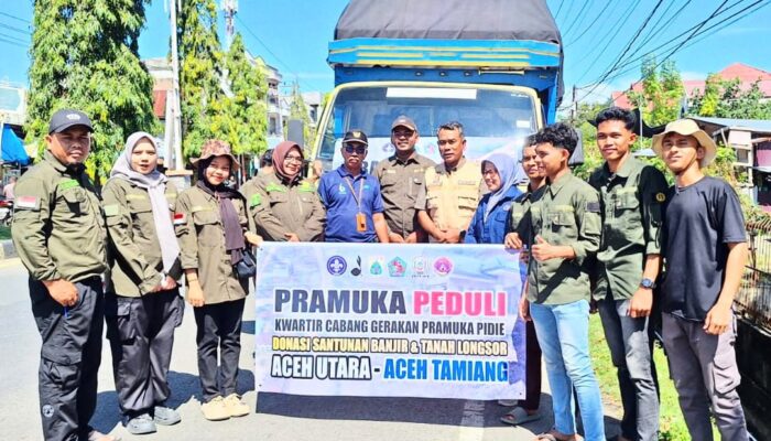 Pramuka Pidie Peduli Tembus Banjir