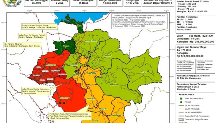 Adiankoting Dan Parmonangan Terparah, ‎Pemkab Taput Intensifkan Penanganan Darurat Bencana‎
