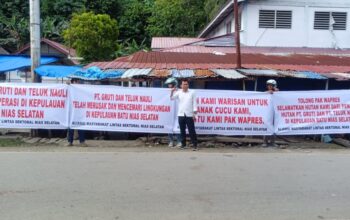 Kunker Wapres RI Di Nias Diwarnai Aksi Bentang Spanduk Masyarakat