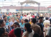 Ratusan Warga Geruduk Polsek Lahewa Tuntut Tersangka Pembunuhan Segera Ditangkap