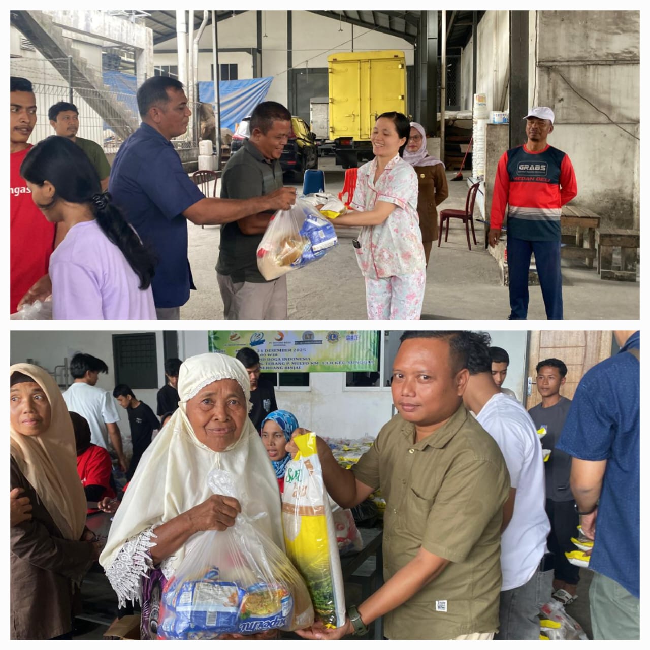 CV Pangan Anugerah Dan PT Richard Boga Indonesia Bagikan 1100 Paket Sembako Di Medan Deli Dan Sunggal