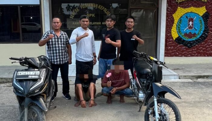 Dua Pelaku Curanmor Diamankan Polsek Padang Tualang