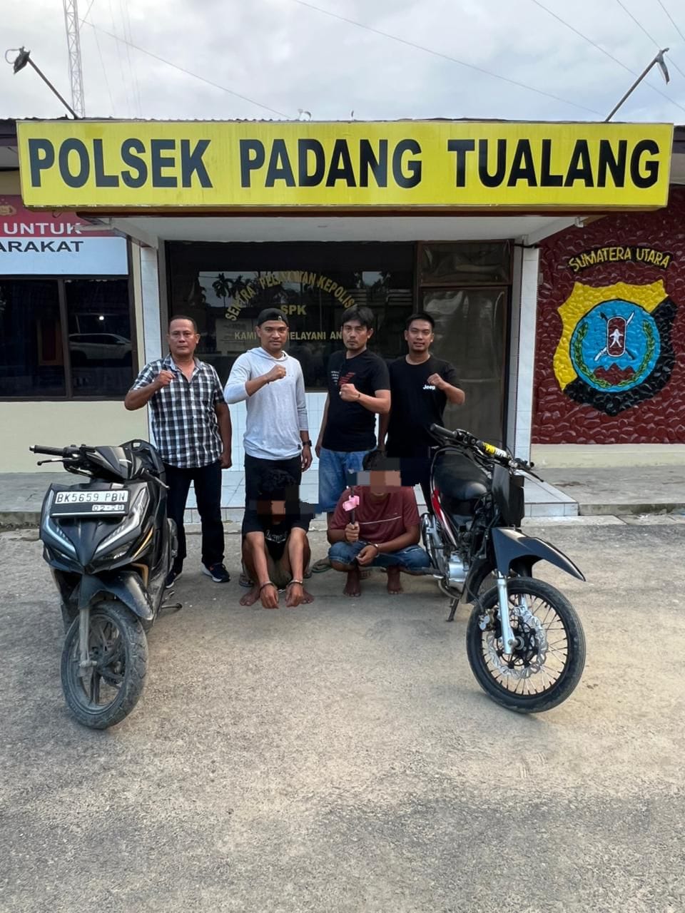 Dua Pelaku Curanmor Diamankan Polsek Padang Tualang