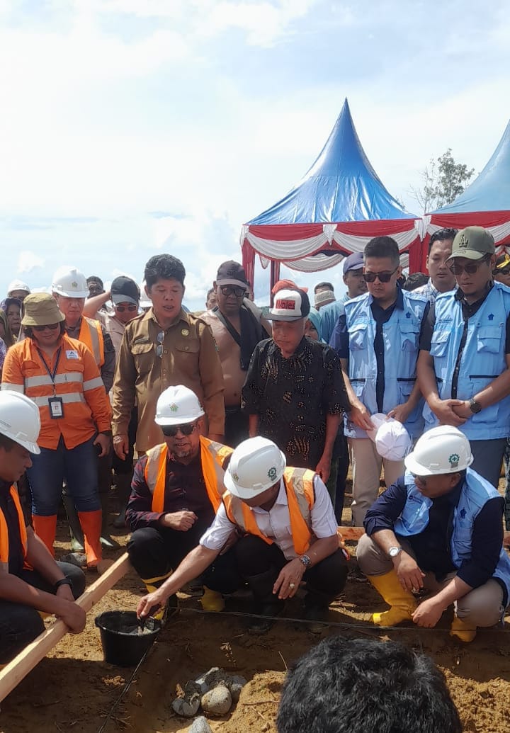 Bupati Tapsel Letakkan Batu Pertama 227 Hunian Tetap Bagi Korban Bencana Batangtoru