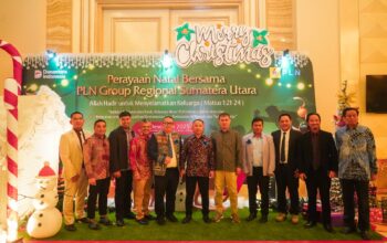 PT PLN (Persero) melalui PLN Group Regional Sumatera Utara menyelenggarakan Perayaan Natal PLN Group Regional Sumatera Utara Tahun 2025 pada Selasa, 16 Desember 2025, bertempat di Hall Regale International Convention Centre, Medan.