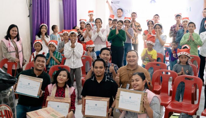 Perokris PLN UIP SBU Berbagi Tali Kasih Sambut Natal Di Panti Asuhan Agatha Helvetia