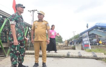 Jembatan Bailey Rampung, Pangdam I/BB Imbau Warga Tetap Waspada Potensi Bencana