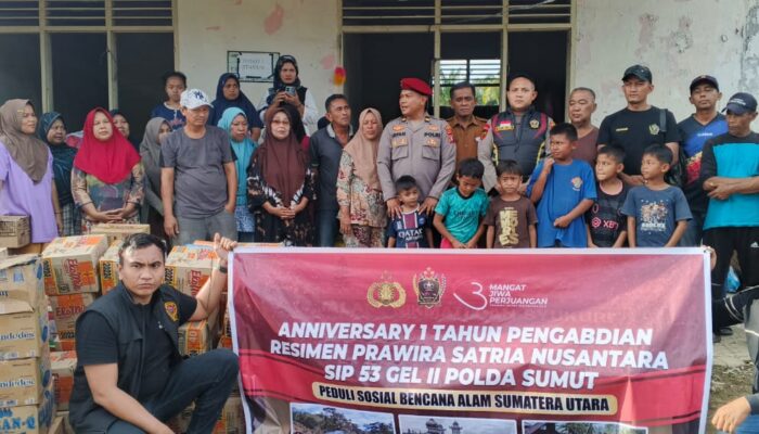 Alumni Resimen Prasanusa SIP 53 Gelombang II Salurkan Donasi Korban Banjir