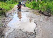 Ratusan KK Desa Rumbio Desak Bupati Dan DPRD Madina Rehab Jalan