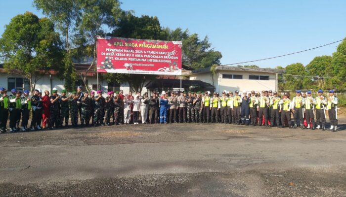 Jelang Nataru, PT KPI RU II P.Brandan Gelar Apel Siaga Pengamanan 