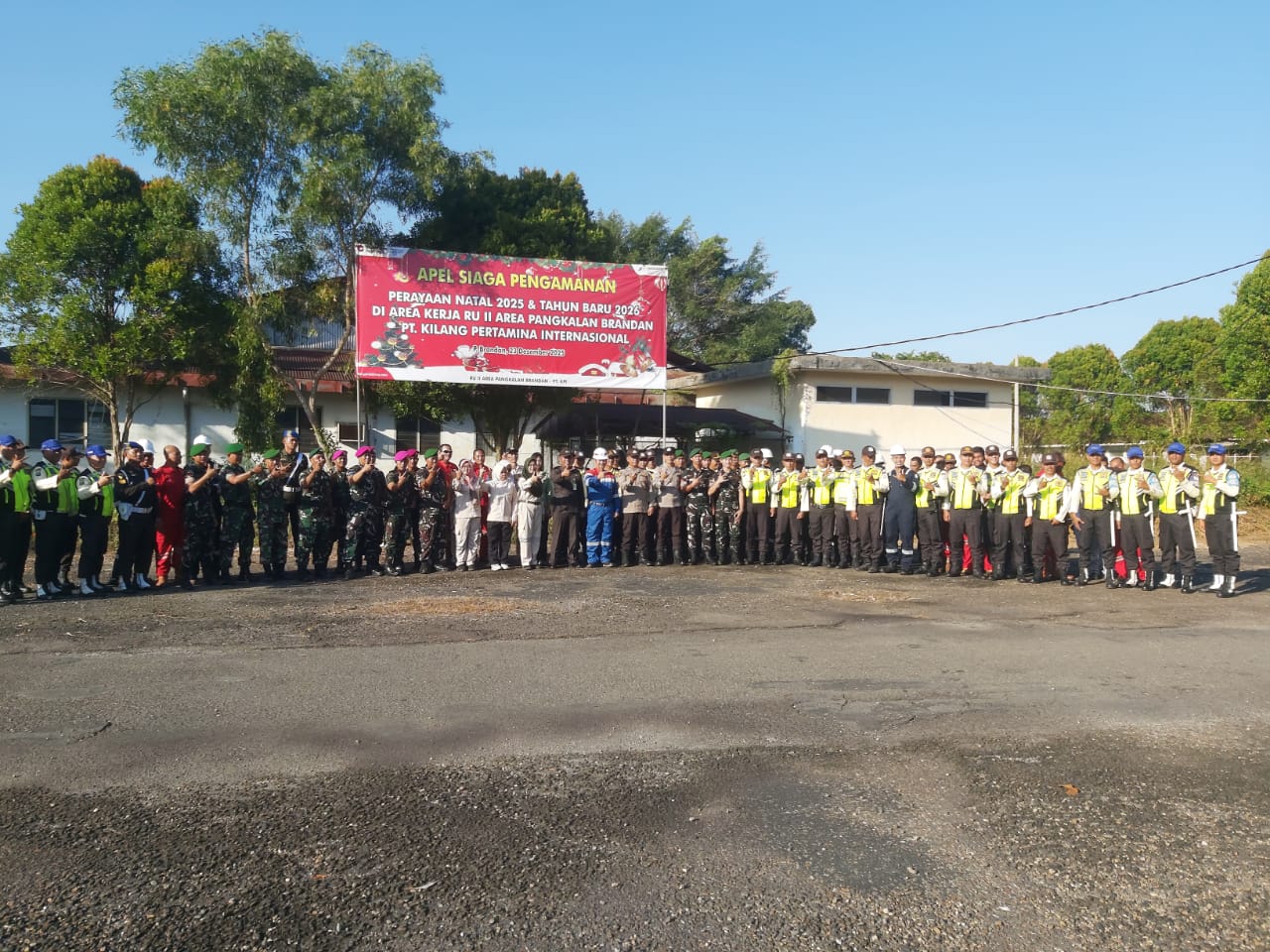 Jelang Nataru, PT KPI RU II P.Brandan Gelar Apel Siaga Pengamanan 