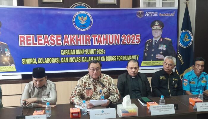 Sepanjang 2025, BNN Sumut Sita 84 Kg Sabu Dan 760 Kg Ganja