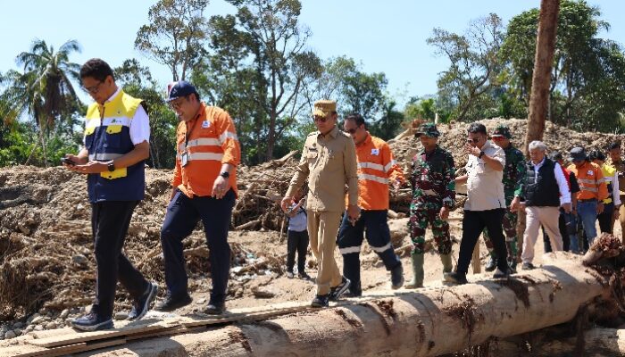 Wamen ESDM Tinjau Persiapan Hunian Sementara Korban Bencana Tapsel