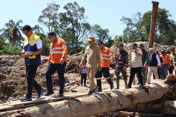 Wamen ESDM Tinjau Persiapan Hunian Sementara Korban Bencana Tapsel