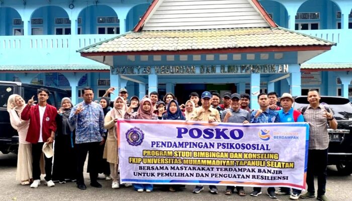 Pulihkan Trauma Korban Banjir, UM Tapsel Terjun Ke Desa Garoga Dan Huta Godang