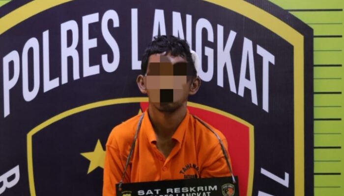Polres Langkat Amankan Tersangka Curanmor Di Stabat 