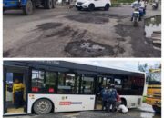 Jalan Pelabuhan Raya Hancur, PT Pelindo Regional 1 Belawan Terkesan Tak Peduli