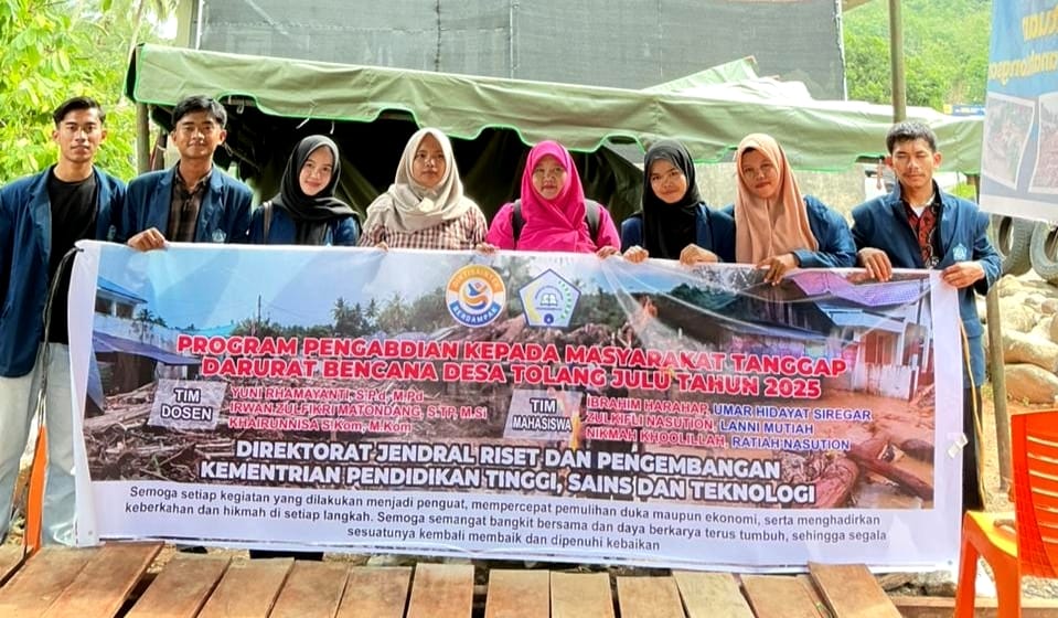 Tim PKM UGNP Bantu Dan Latih Warga Terdampak Bencana Tapsel Bangun UMKM Kuliner Bergizi