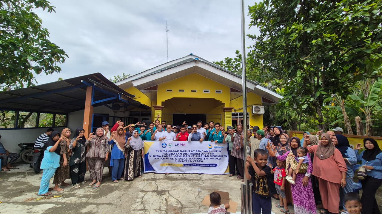 PKM Tanggap Darurat Bencana LPPM Unimed Perkuat Distribusi Logistik Di Langkat