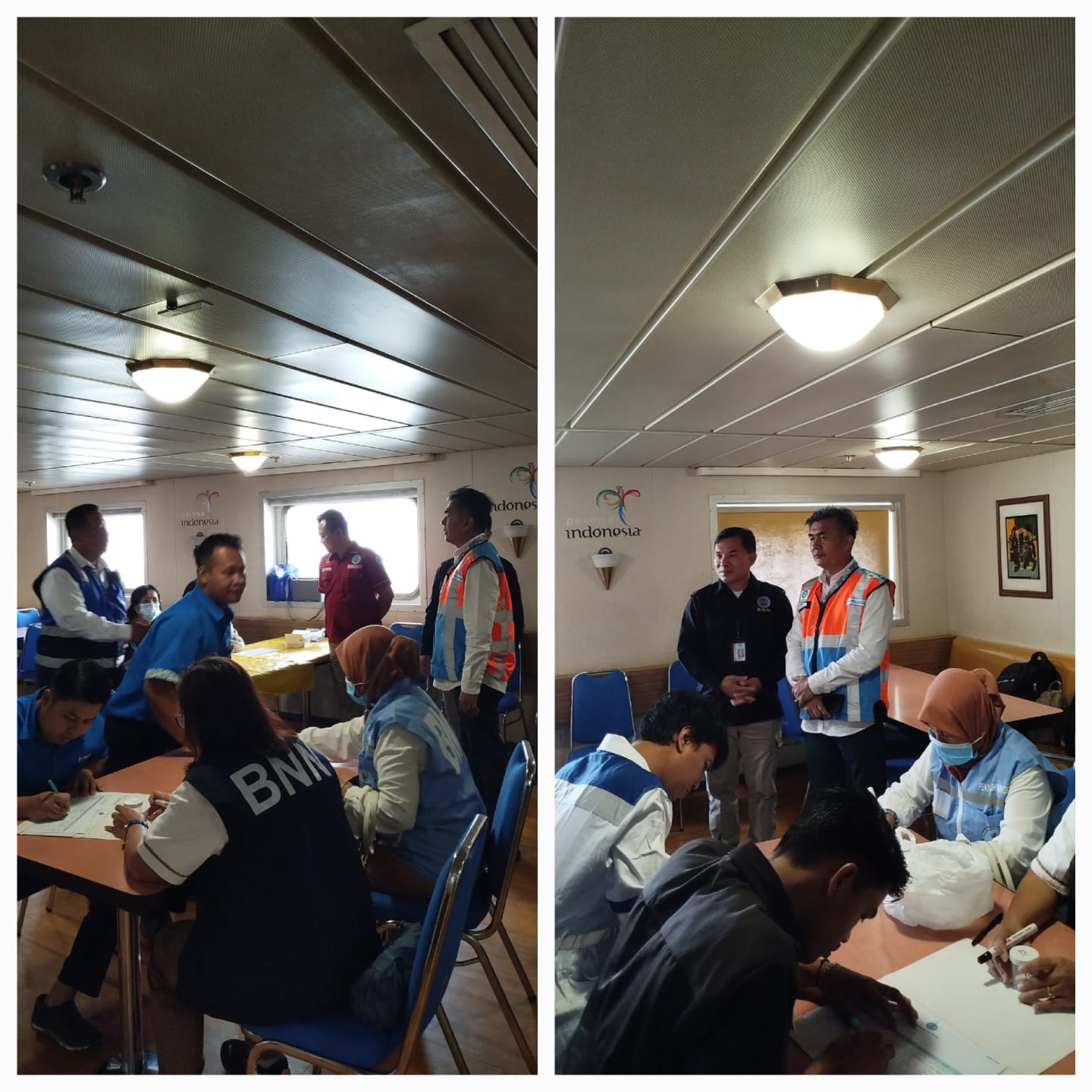 Pelindo Dukung BNN Lakukan Tes Urine ABK KM Kelud Di Pelabuhan Belawan