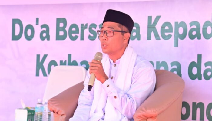 Tgk. Zulbahri Sampaikan Hikmah Tsunami Dalam Doa Bersama Di Masjid Rahmatullah Lampuuk