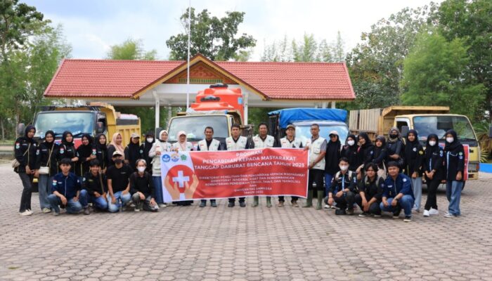 PKM Tanggap Darurat Bencana Universitas Samudra Perkuat Sanitasi Lingkungan Dan Kebutuhan Air Bersih Di Aceh Tamiang