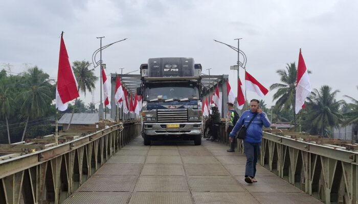 Kembali Terhubung, Jembatan Bailey Krueng Tingkeum Kuta Blang Bireuen Dibuka