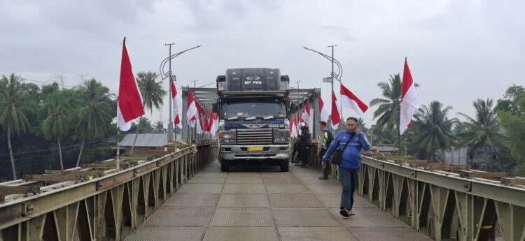 Kembali Terhubung, Jembatan Bailey Krueng Tingkeum Kuta Blang Bireuen Dibuka