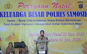 Gelar Natal, Kapolres Samosir Ajak Doakan Korban Bencana