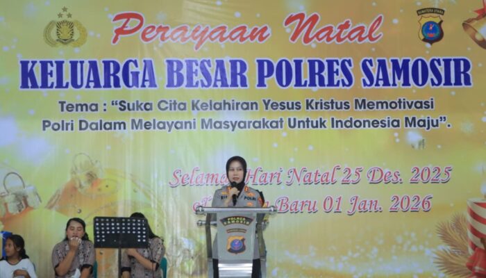 Gelar Natal, Kapolres Samosir Ajak Doakan Korban Bencana