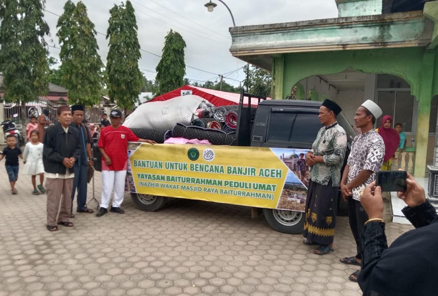 Yayasan Baiturrahman Peduli Umat Salurkan Bantuan Korban Banjir Aceh Utara