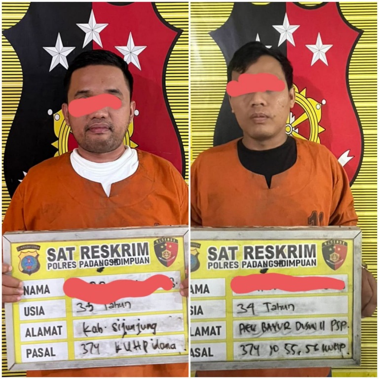 Tipu Perusahaan, 2 Pria Di Sidimpuan Bakal Nikmati Malam Pergantian Tahun Di Penjara