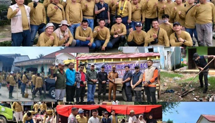 Relawan ASN Dinas ESDM Aceh Bantu Korban Banjir Aceh Timur