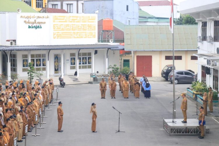 Pj. Sekda Kota Binjai Pimpin Apel Gabungan, Tekankan Tertib Pelaporan Dan Evaluasi Pembangunan