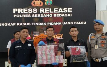 Polres Sergai Ungkap Peredaran Uang Palsu, 116 Lembar Pecahan Rp100 Ribu Disita