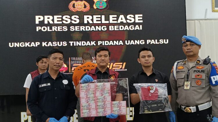 Polres Sergai Ungkap Peredaran Uang Palsu, 116 Lembar Pecahan Rp100 Ribu Disita