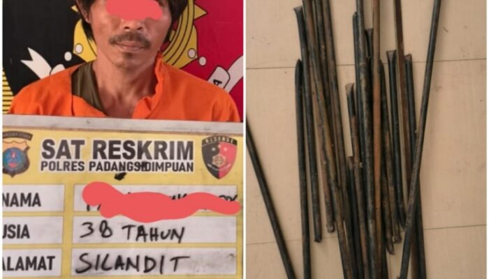 Ditinggal Berhari Natal, Residivis Bongkar Gudang Berisi Potongan Besi