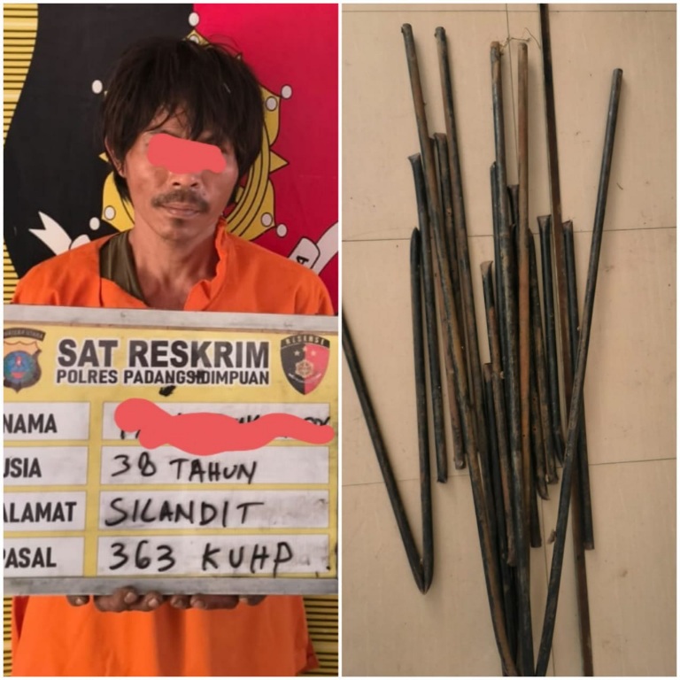 Ditinggal Berhari Natal, Residivis Bongkar Gudang Berisi Potongan Besi