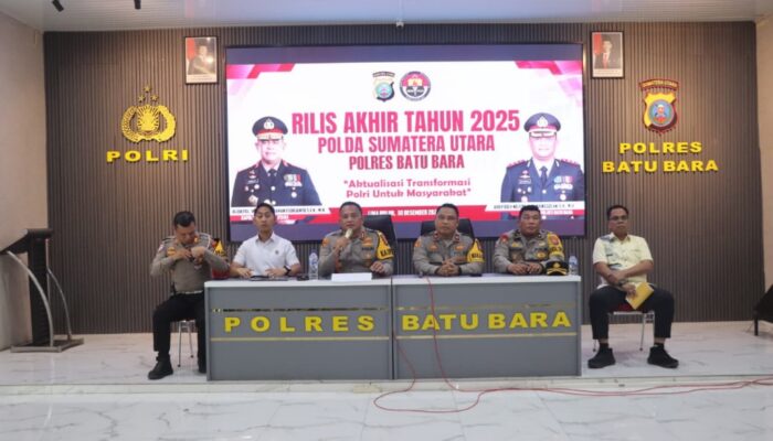 Rilis Akhir Tahun Polres Batubara, Kejahatan Terhadap Kekayaan Negara Meningkat