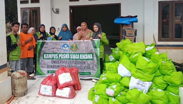 Tim KPTDB Universitas Aufa Royhan P.Sidimpuan Bantu Korban Bencana Tapsel