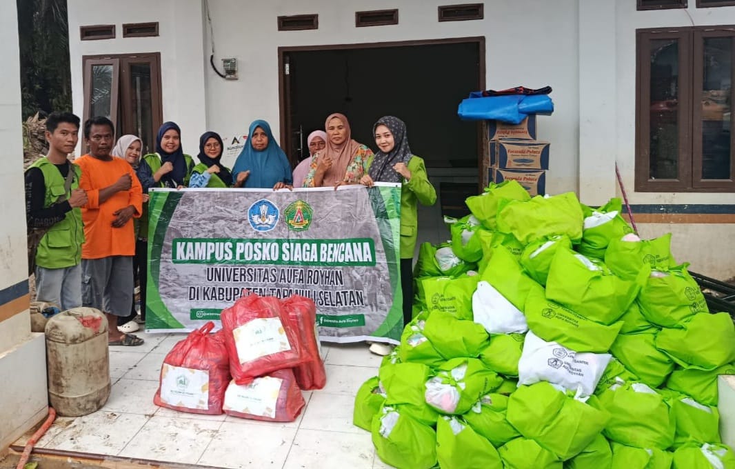 Tim KPTDB Universitas Aufa Royhan P.Sidimpuan Bantu Korban Bencana Tapsel