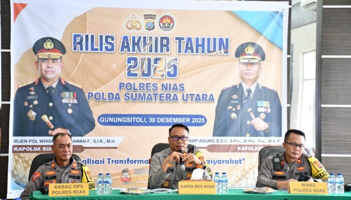 Kapolres Nias Rilis Capaian Kinerja 2025