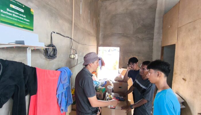 USU Peduli Perbaiki Akses Jaringan Komunikasi Di Posko Pengungsi Tukka