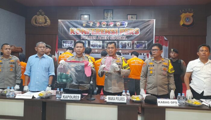 Rilis Akhir Tahun, Polres Aceh Singkil Ungkap 5 Kasus Selama Oktober-Desember