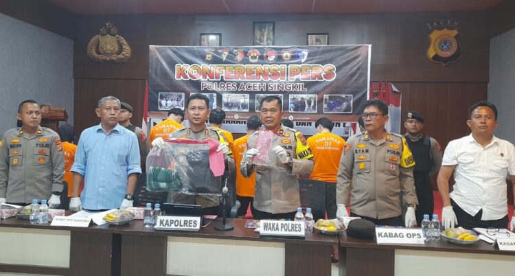 Rilis Akhir Tahun, Polres Aceh Singkil Ungkap 5 Kasus Selama Oktober-Desember